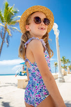 Girls Sandy Bloom Two Piece Swim Set