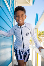 Boys Shorewood Zip Up Rash Guard