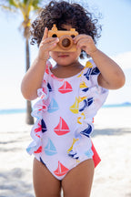 Crystal Lake Ruffle One-Piece Swimsuit