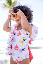 Crystal Lake Ruffle One-Piece Swimsuit