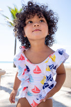 Crystal Lake Ruffle One-Piece Swimsuit