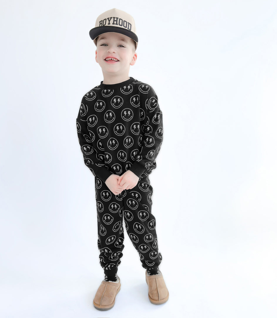 Boys Electric Smiley Jogger Set