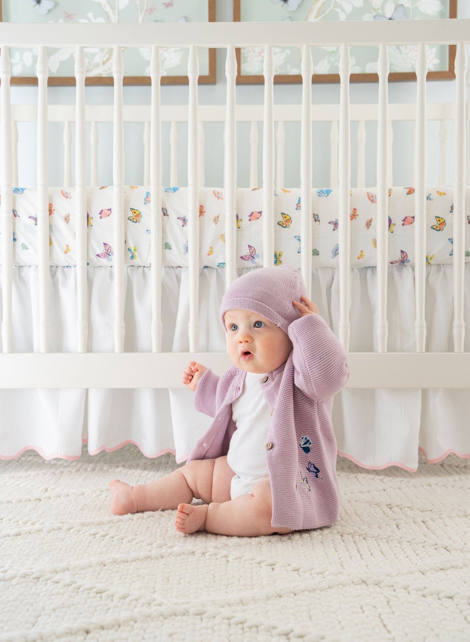 Embroidered Butterfly Knit Cardigan - Blissfully Lavender BoutiqueTimo & Violet