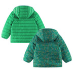 Kids Reversible Puffer Jacket | Green Bear