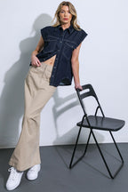 Women’s Dark Denim Top