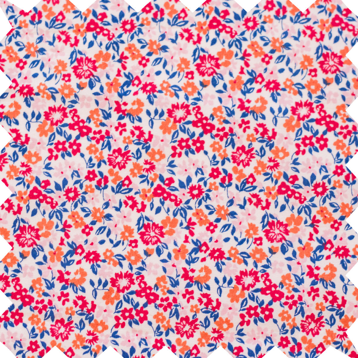 Girls Ana Dress with Ruffles | Red and Blue Floral