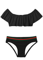 Black Stripe Belt Bikini