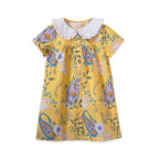 Girls Sunshine Paisley Broderie Collar Fae Dress