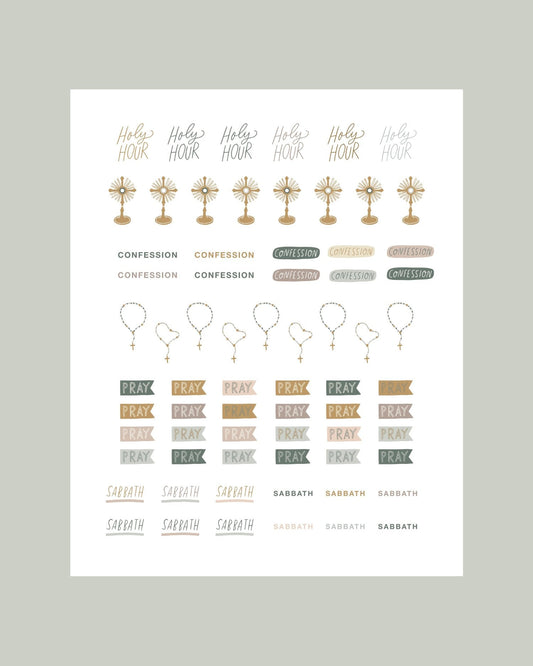 Faith Icons + Pastel Mix + Planner Stickers - Blissfully Lavender BoutiqueBlessed Is She