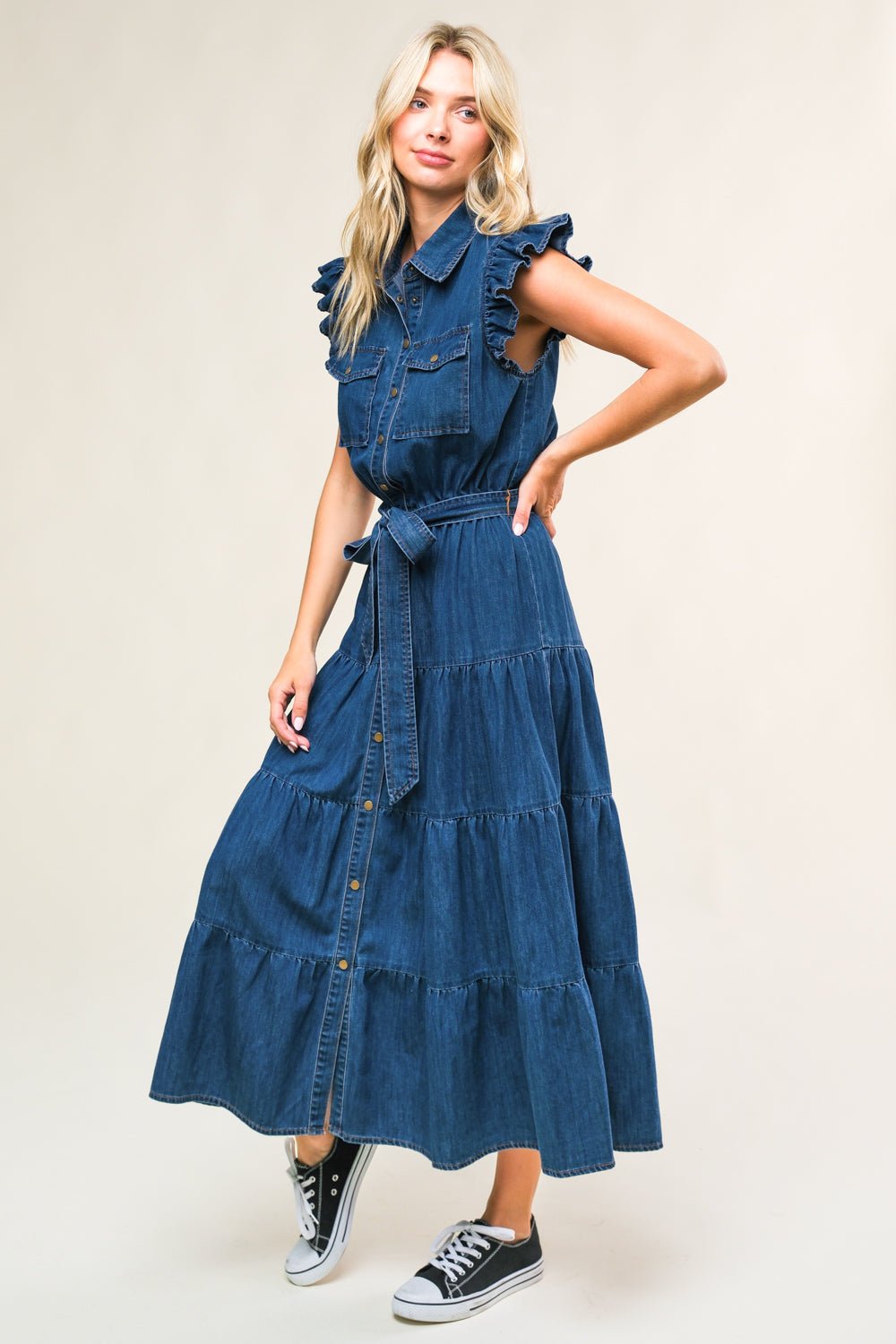 Fan Favorite Women’s Woven Midi Dress - Blissfully Lavender BoutiqueFlying Tomato