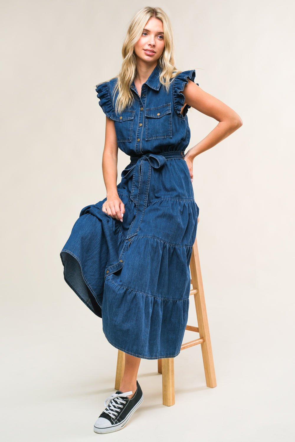 Fan Favorite Women’s Woven Midi Dress - Blissfully Lavender BoutiqueFlying Tomato