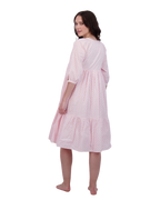 Martine Women's Popover Dress Rose Stripe