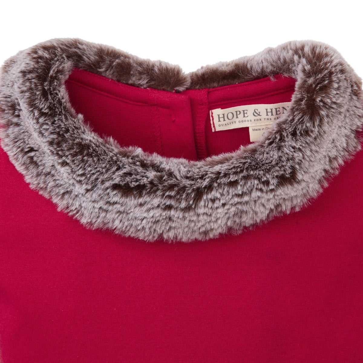 Fit and Flare Ponte Dress with Faux Fur - Baby