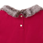 Fit and Flare Ponte Dress with Faux Fur