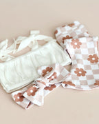 Girls Latte Daisy Flare Set