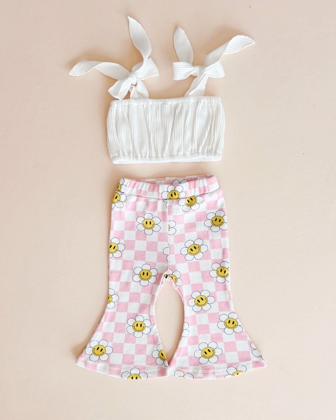 Girls Smiley Daisy Flare Set