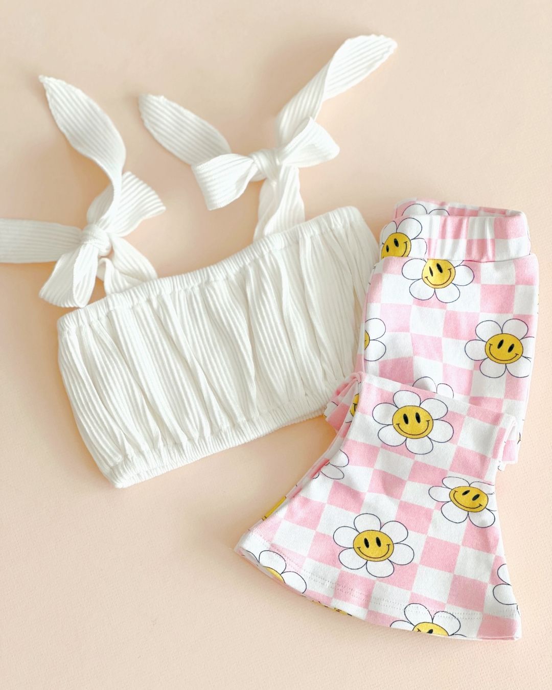 Girls Smiley Daisy Flare Set