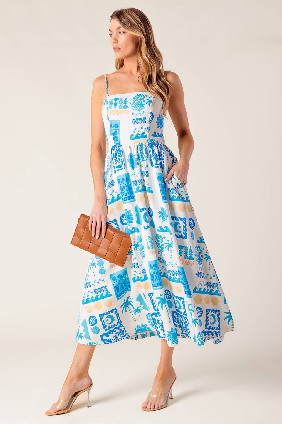 Floral Girl Women’s Woven Midi Dress - Blissfully Lavender BoutiqueFlying Tomato