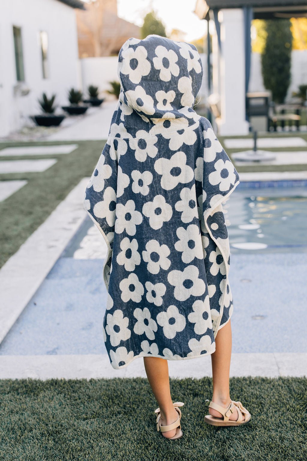 Floral Organic Cotton Beach Poncho - Blissfully Lavender BoutiqueMebie Baby