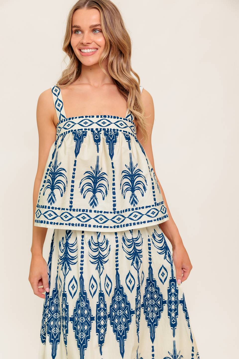FLORAL RHYTHM WOVEN TOP AND SKIRT SET - Blissfully Lavender BoutiqueFlying Tomato