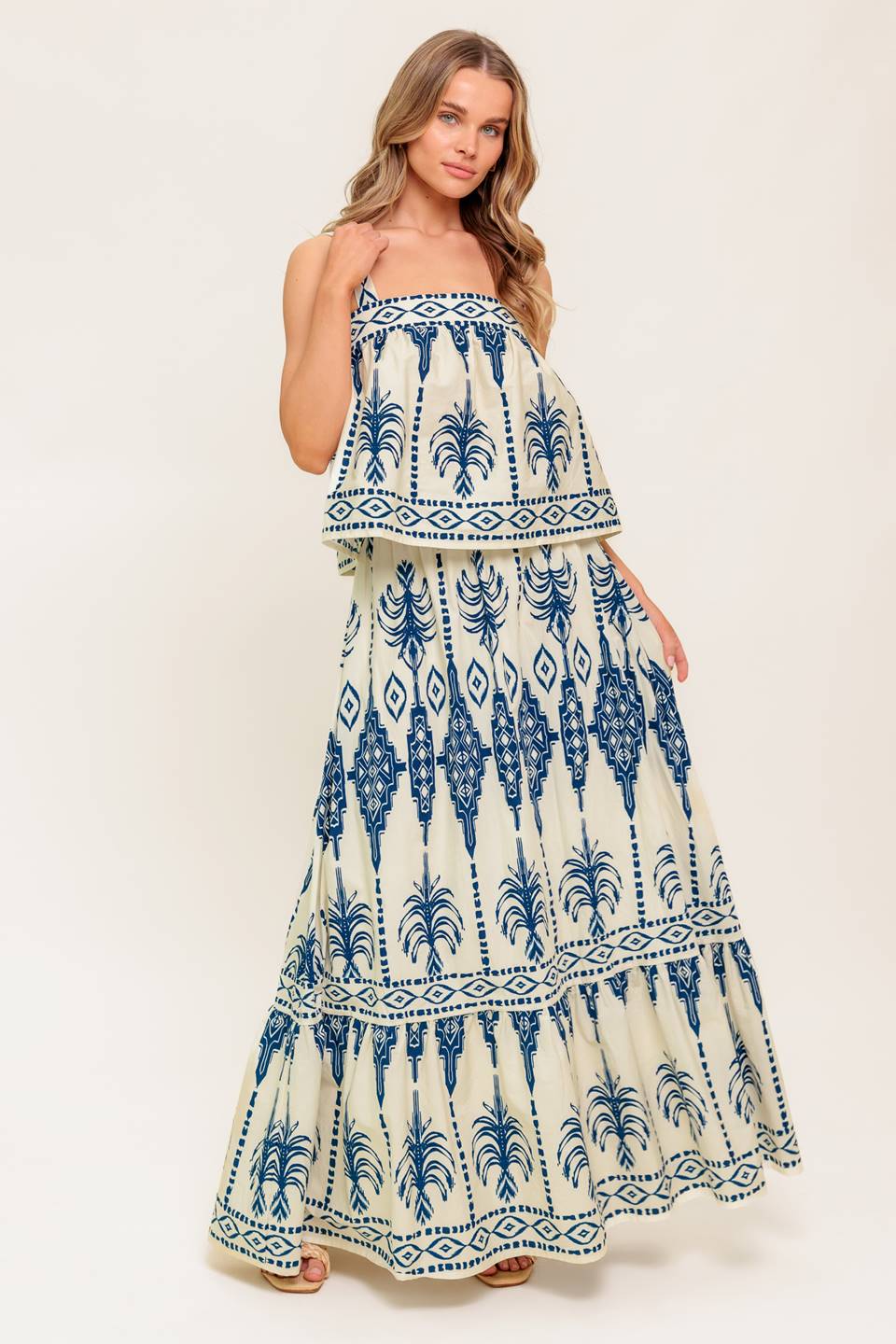 FLORAL RHYTHM WOVEN TOP AND SKIRT SET - Blissfully Lavender BoutiqueFlying Tomato