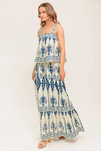 FLORAL RHYTHM WOVEN TOP AND SKIRT SET - Blissfully Lavender BoutiqueFlying Tomato