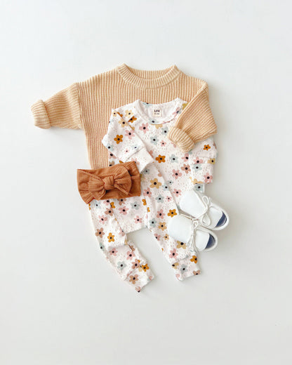 Girls Floral Lounge Set