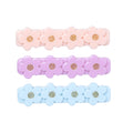 Flowers Papaya Orchid Lt Blue Alligator Clip (Set of 3) - Blissfully Lavender BoutiqueLilies & Roses NY