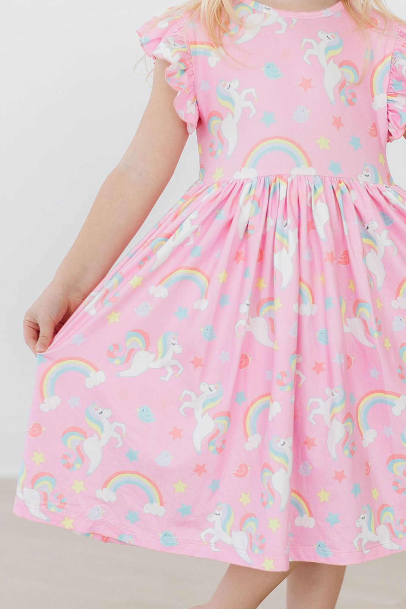 Flutter Sleeve Twirl Dress - Blissfully Lavender BoutiqueMila & Rose ®