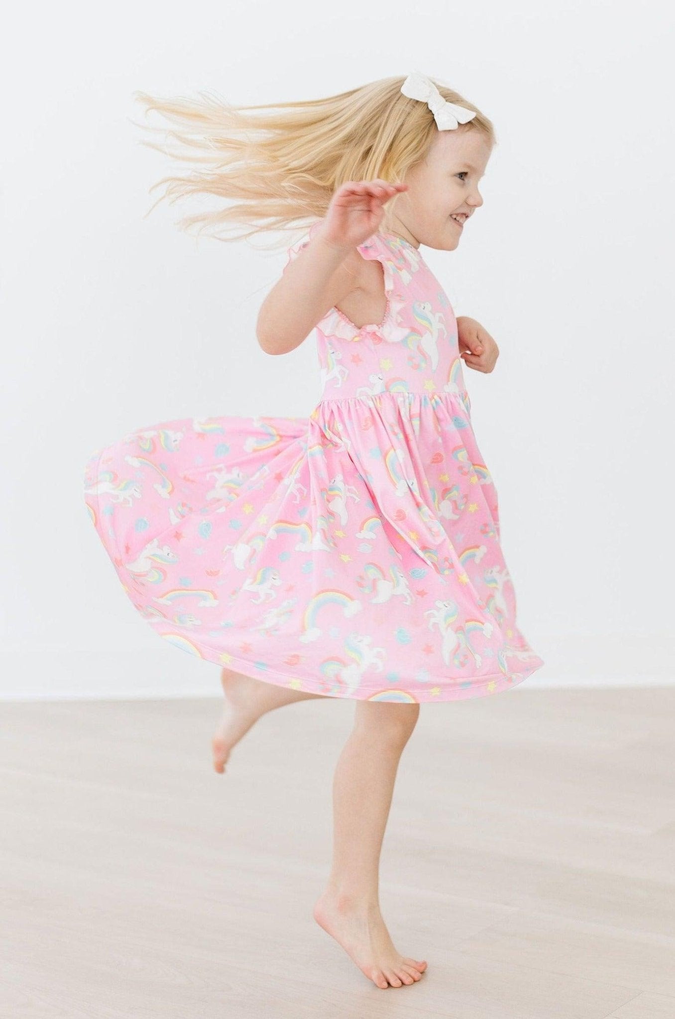 Flutter Sleeve Twirl Dress - Blissfully Lavender BoutiqueMila & Rose ®