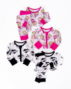 Baby Girl Bamboo Pajama Zip Romper
