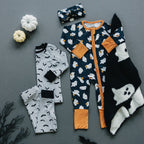 Ghosts Bamboo Zipper Pajama - Blissfully Lavender BoutiqueMebie Baby