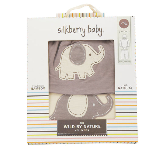 Bamboo Baby Gift Set (Mocha/Elephant)