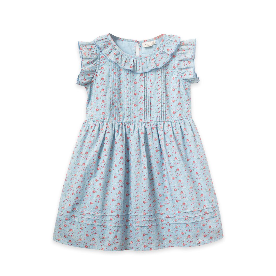Girls Ana Blue Summer Posy Dress - Blissfully Lavender BoutiqueBeet World