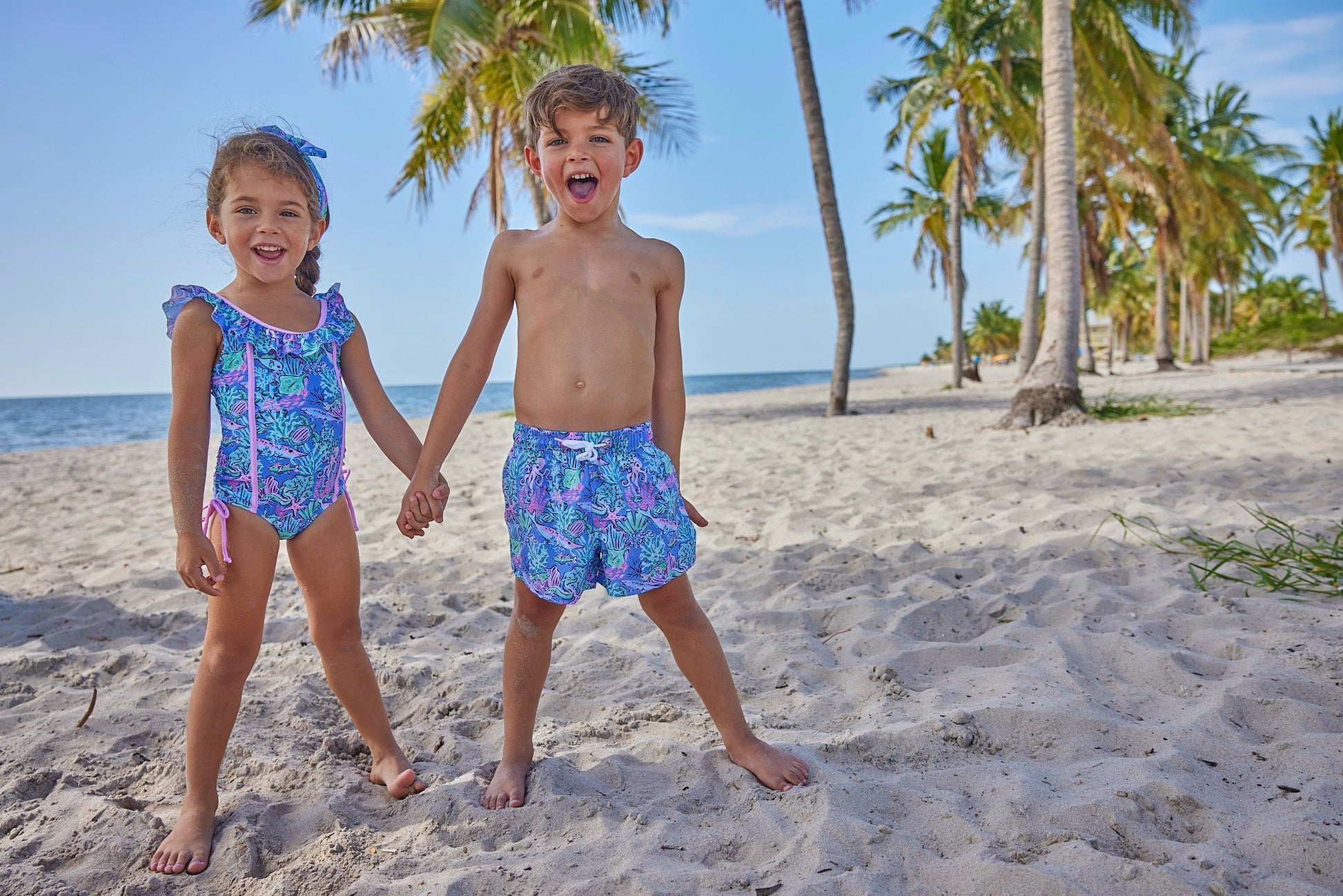 Girls Bahamas Reef One Piece Swimsuit - Blissfully Lavender BoutiqueBlueberry Bay
