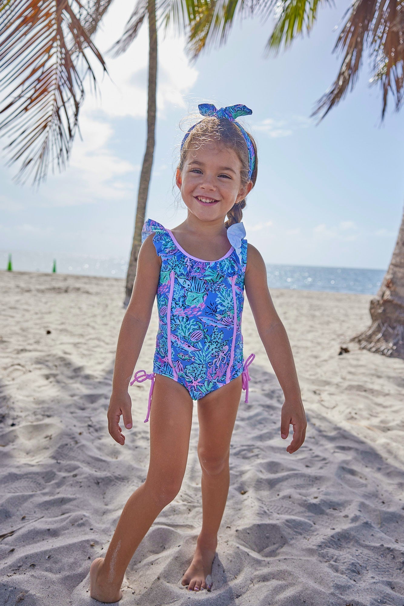 Girls Bahamas Reef One Piece Swimsuit - Blissfully Lavender BoutiqueBlueberry Bay