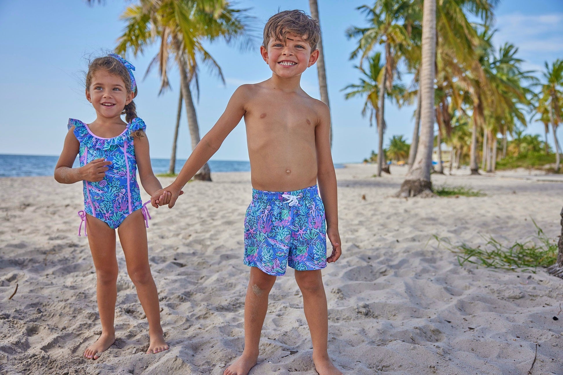 Girls Bahamas Reef One Piece Swimsuit - Blissfully Lavender BoutiqueBlueberry Bay