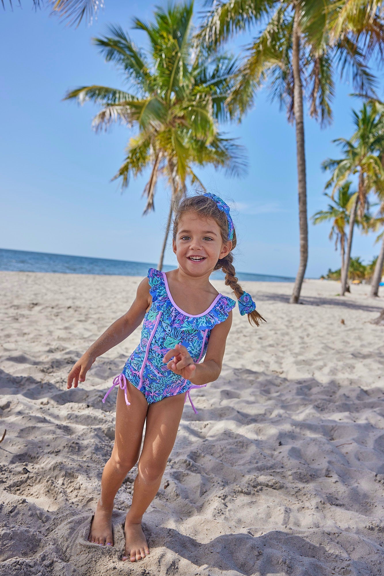 Girls Bahamas Reef One Piece Swimsuit - Blissfully Lavender BoutiqueBlueberry Bay
