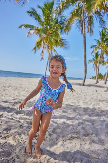 Girls Bahamas Reef One Piece Swimsuit - Blissfully Lavender BoutiqueBlueberry Bay