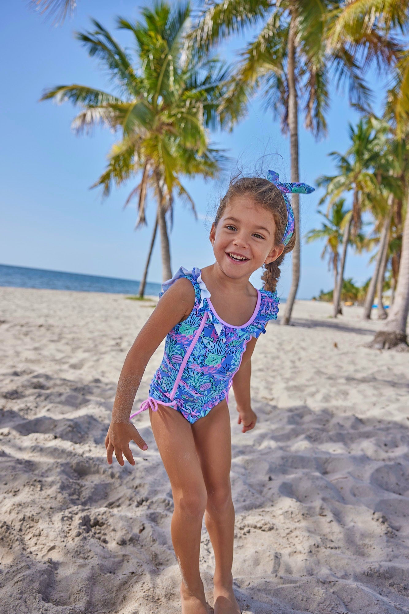 Girls Bahamas Reef One Piece Swimsuit - Blissfully Lavender BoutiqueBlueberry Bay