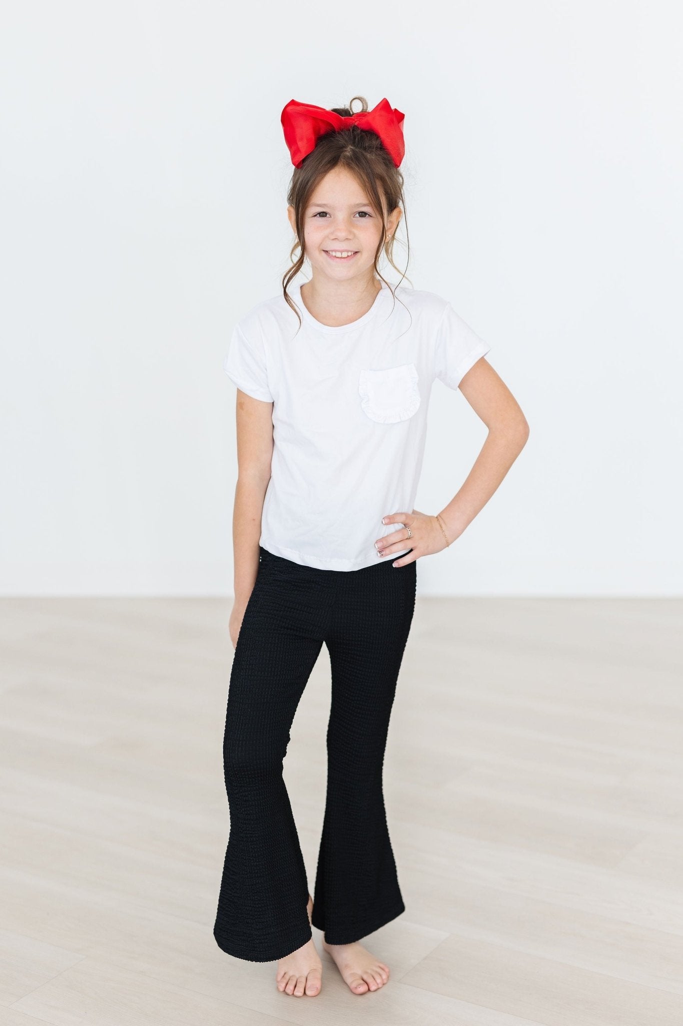 Girls Black Scrunchy Bell Bottoms - Blissfully Lavender BoutiqueMila & Rose ®