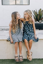 Girls Bow Linen Dress - Blissfully Lavender BoutiqueMebie Baby