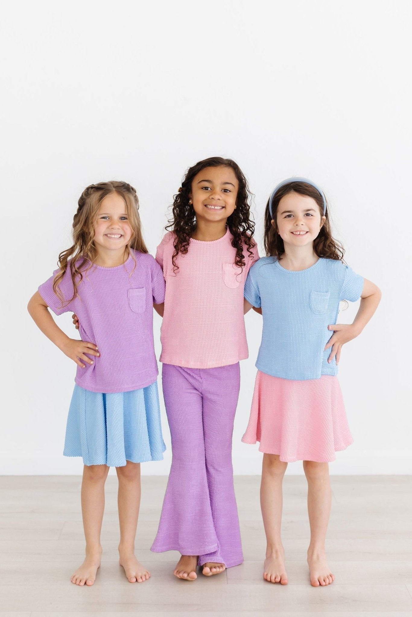 Girls Bright Lilac Scrunchy Bell Bottoms - Blissfully Lavender BoutiqueMila & Rose ®