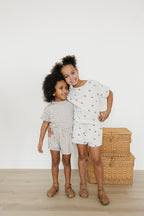 Girls Cherries Short Set - Blissfully Lavender BoutiqueMebie Baby