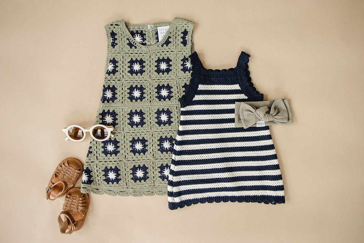 Girls Crochet Cover Up Dress - Blissfully Lavender BoutiqueMebie Baby