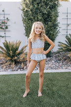 Girls Daisy Ruffle Bikini Set - Blissfully Lavender BoutiqueMebie Baby