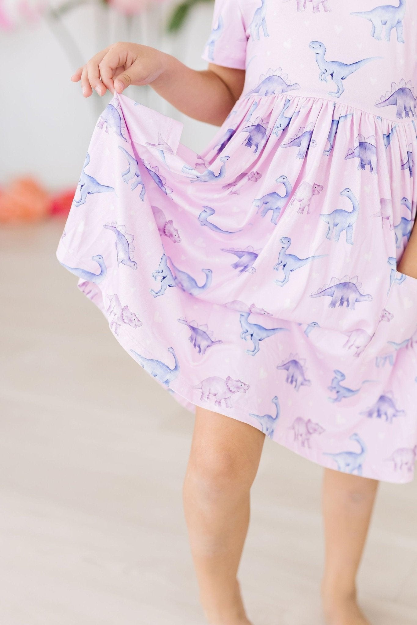 Girls Dinosaur Twirl Dress – Jurassic Joy - Blissfully Lavender BoutiqueMila & Rose ®