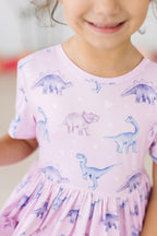 Girls Dinosaur Twirl Dress – Jurassic Joy - Blissfully Lavender BoutiqueMila & Rose ®