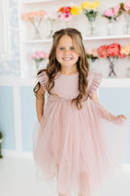 Girls Dusty Pink Shimmer Tutu Dress - Blissfully Lavender BoutiqueMila & Rose ®
