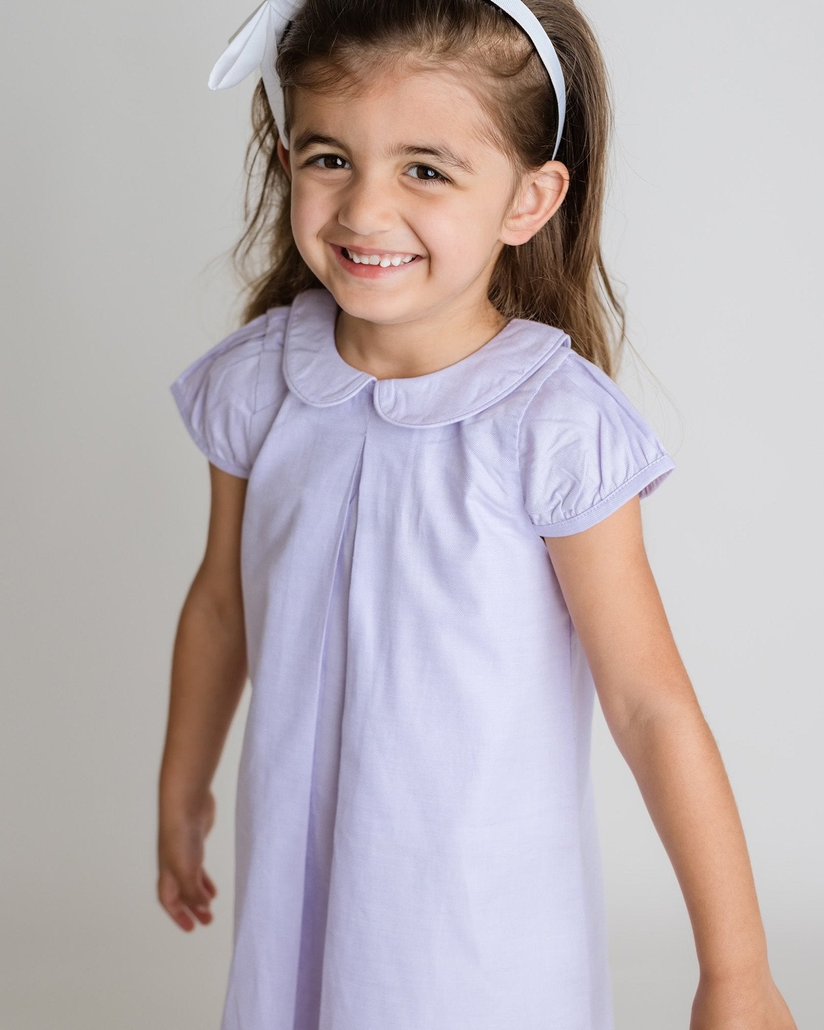 Girls Elena Pima Pique Dress - Blissfully Lavender BoutiqueCuclie